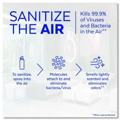 LYSOL Brand Air Sanitizer Spray, White Linen Scent, 10 oz Aerosol Spray, 6/Carton