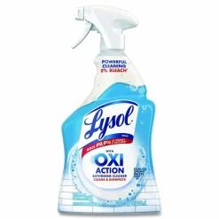 LYSOL Brand Bathroom Cleaner with Hydrogen Peroxide, Cool Spring Breeze Scent, 32 oz Trigger Spray Bottle