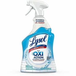 LYSOL Brand Bathroom Cleaner with Hydrogen Peroxide, Cool Spring Breeze Scent, 32 oz Trigger Spray Bottle, 12/Carton