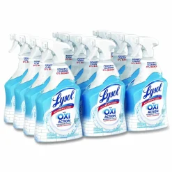 LYSOL Brand Bathroom Cleaner with Hydrogen Peroxide, Cool Spring Breeze Scent, 32 oz Trigger Spray Bottle, 12/Carton