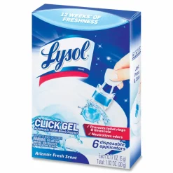 LYSOL Brand Click Gel Automatic Toilet Bowl Cleaner, Atlantic Fresh Scent, 6/Box, 4 Boxes/Carton
