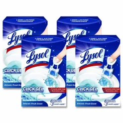 LYSOL Brand Click Gel Automatic Toilet Bowl Cleaner, Atlantic Fresh Scent, 6/Box, 4 Boxes/Carton