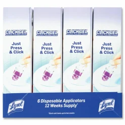 LYSOL Brand Click Gel Automatic Toilet Bowl Cleaner, Lavender Fields Scent, 6/Box, 4 Boxes/Carton
