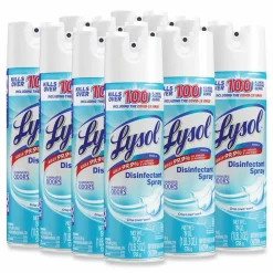 LYSOL Brand Disinfectant Spray, Crisp Linen, 19 oz Aerosol Spray, 12/Carton