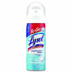 LYSOL Brand Disinfectant Spray To Go, Crisp Linen Scent, 1.5 oz Aerosol Spray, 12/Carton