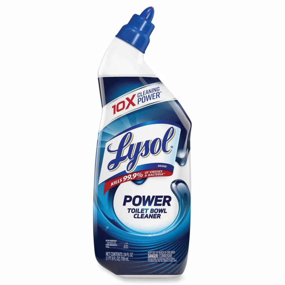 LYSOL Brand Disinfectant Toilet Bowl Cleaner, Atlantic Fresh Scent, 24 oz Angle-Neck Bottle, 2/Pack