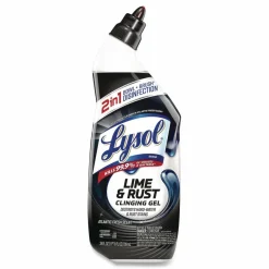 LYSOL Brand Disinfectant Toilet Bowl Cleaner w/Lime/Rust Remover, Atlantic Fresh Scent, 24 oz Angle-Neck Bottle