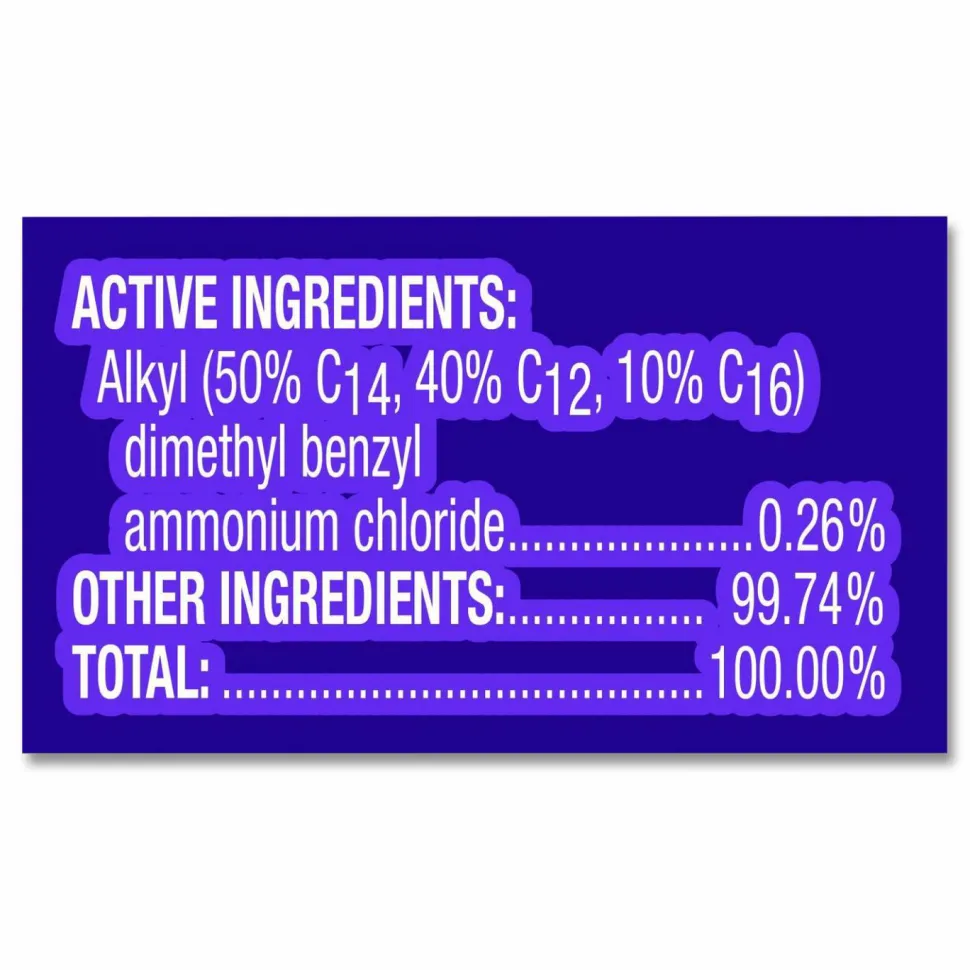 LYSOL Brand Disinfecting Wipes, 1-Ply, 7 x 7.25, Lavender and Cotton Blossom, White, 80 Wipes/Canister
