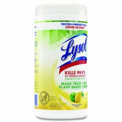 LYSOL Brand Disinfecting Wipes II Fresh Citrus Scent, 1-Ply, 7 x 7.25, Fresh Citrus, White, 70 Wipes/Canister