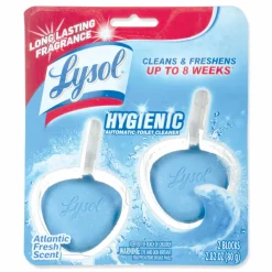 LYSOL Brand Hygienic Automatic Toilet Bowl Cleaner, Atlantic Fresh Scent, 2/Pack