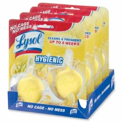 LYSOL Brand Hygienic Automatic Toilet Bowl Cleaner, Lemon Breeze Scent, 1.41 oz Block, 2/Pack