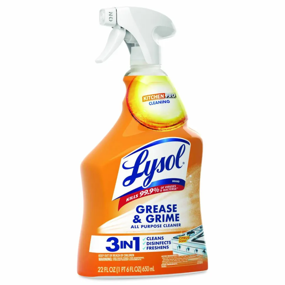 LYSOL Brand Kitchen Pro Antibacterial Cleaner, 22 oz Spray Bottle