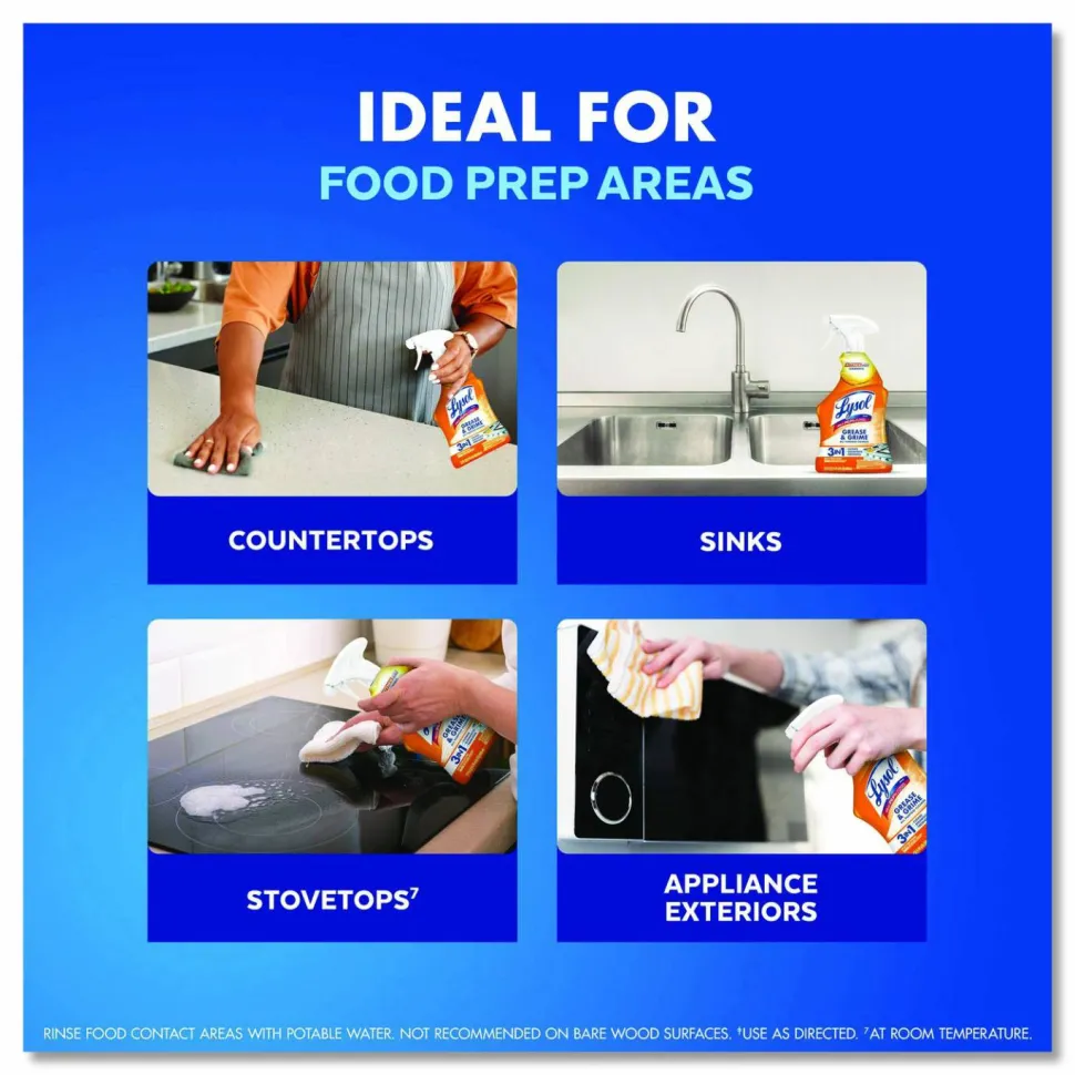 LYSOL Brand Kitchen Pro Antibacterial Cleaner, 22 oz Spray Bottle
