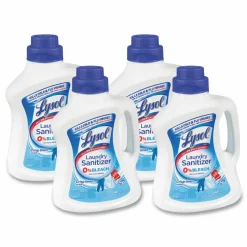 LYSOL Brand Laundry Sanitizer, Liquid, Crisp Linen Scent, 90 oz, 4/Carton