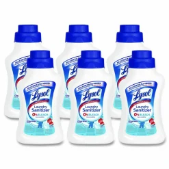 LYSOL Brand Laundry Sanitizer, Liquid, Crisp Linen Scent, 41 oz, 6/Carton