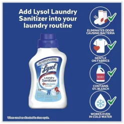 LYSOL Brand Laundry Sanitizer, Liquid, Crisp Linen Scent, 41 oz, 6/Carton