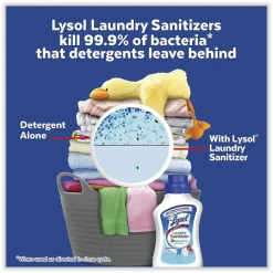 LYSOL Brand Laundry Sanitizer, Liquid, Crisp Linen Scent, 41 oz, 6/Carton