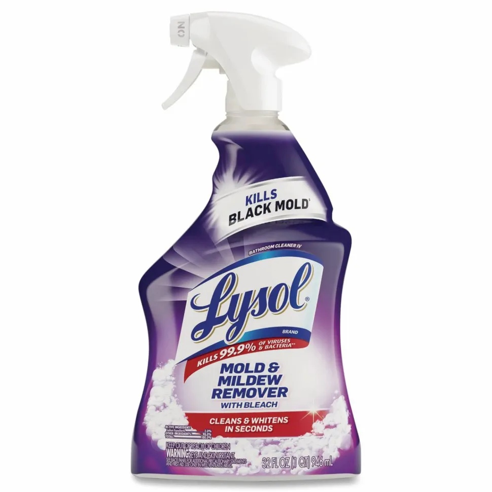 LYSOL Brand Mold and Mildew Remover with Bleach, Ready to Use, Unscented, 32 oz Spray Bottle