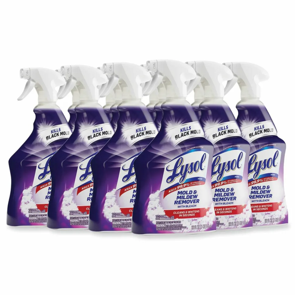 LYSOL Brand Mold and Mildew Remover with Bleach, Ready to Use, Unscented, 32 oz Spray Bottle