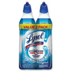 LYSOL Brand Toilet Bowl Cleaner with Oxi Action, Ocean Fresh Scent, 24 oz Angle-Neck Bottle, 2/Pack, 4 Packs/Carton