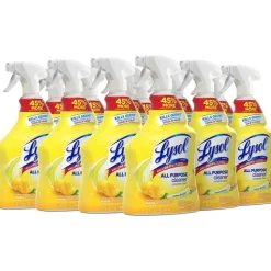 Lysol Disinfectant All-Purpose Cleaner, Lemon Breeze Scent, 32 Oz Bottle, Box Of 12