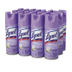 Lysol Disinfectant Spray, Early Morning Breeze Scent, 12.5 Oz Bottle, Case Of 12