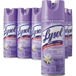 Lysol Disinfectant Spray, Early Morning Breeze Scent, 12.5 Oz Bottle, Case Of 12