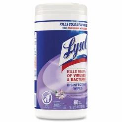 Lysol Disinfecting Wipes, Early Morning Breeze Scent, 80 Wipes Per Canister, Carton Of 6 Canisters
