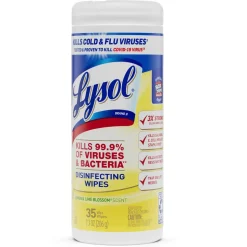 Lysol Disinfecting Wipes, Lemon & Lime Blossom Scent, 7