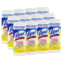 Lysol Disinfecting Wipes, Lemon & Lime Blossom Scent, Tub Of 35