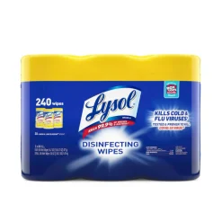 Lysol Disinfecting Wipes, Lemon Lime Blossom Scent, 80 Wipes Per Canister, Carton Of 6 Canisters