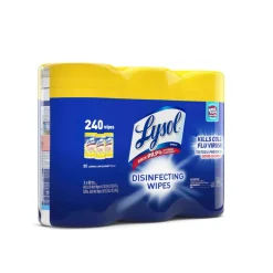 Lysol Disinfecting Wipes, Lemon Lime Blossom Scent, 80 Wipes Per Canister, Carton Of 6 Canisters