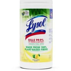 LYSOL Disinfecting Wipes with Citric Acid - Fresh Citrus 70 ct., Pack of 6
