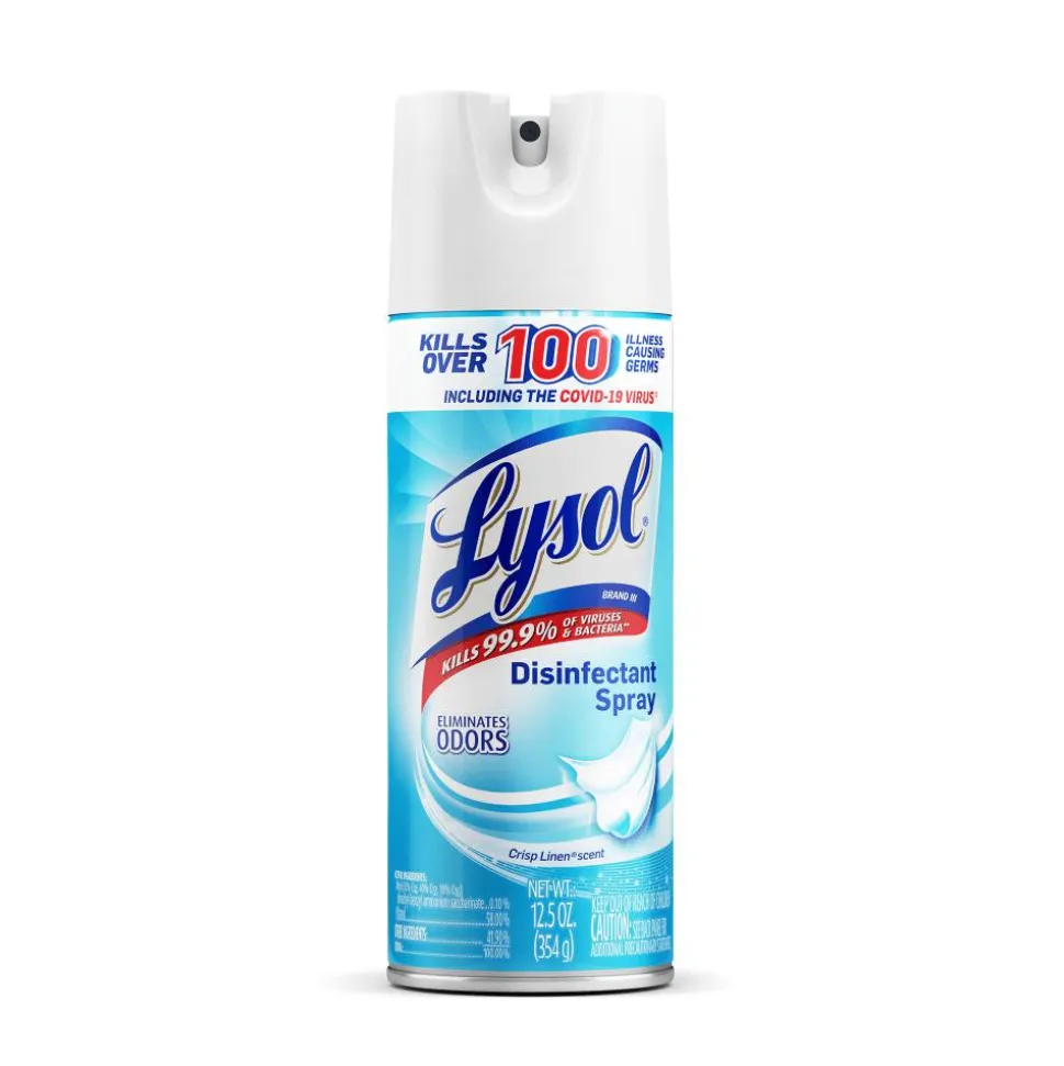 Lysol Linen Disinfectant Spray, Crisp Linen Scent, 12.5 Oz, Pack Of 2