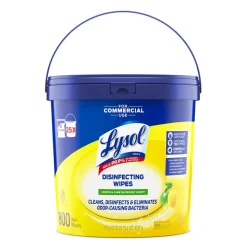 Lysol Professional Disinfecting Wipe Buckets, 8” x 6”, White, 800 Sheets Per Bucket, Set Of 2 Buckets