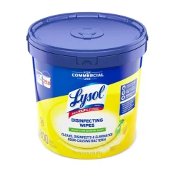 Lysol Professional Disinfecting Wipe Buckets, 8” x 6”, White, 800 Sheets Per Bucket, Set Of 2 Buckets