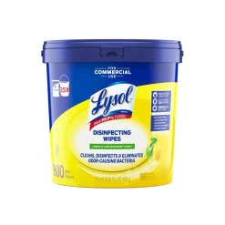 Lysol Professional Disinfecting Wipe Buckets, 8” x 6”, White, 800 Sheets Per Bucket, Set Of 2 Buckets