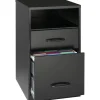 LYS SOHO File Cabinet - 14.3"x18"x24.5" - 2x Drawer(s) - VF318DDBK
