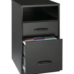 LYS SOHO File Cabinet - 14.3"x18"x24.5" - 2x Drawer(s) - VF318DDBK