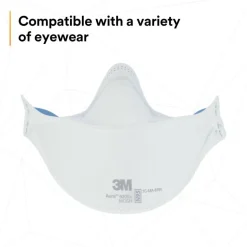 3M Aura N95 Particulate Respirators, 9205+, White, Pack Of 240 Respirators