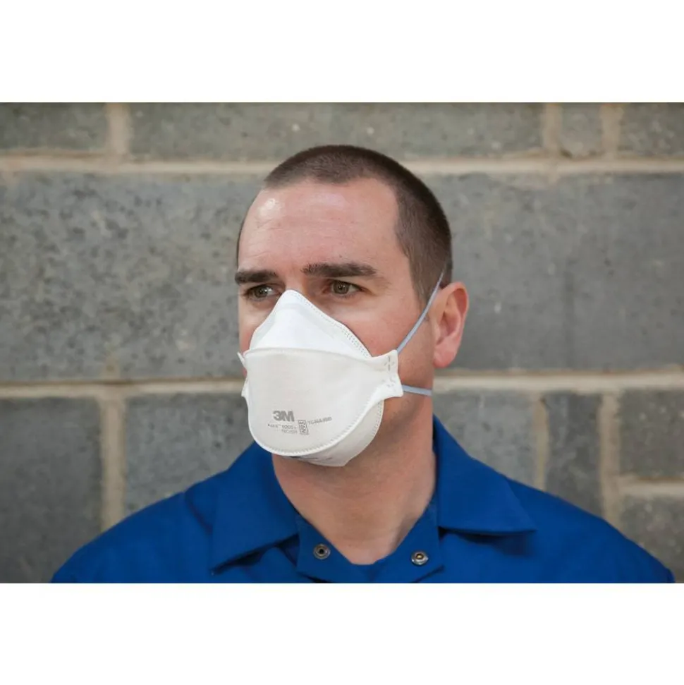 3M Aura N95 Particulate Respirators, 9205+, White, Pack Of 240 Respirators