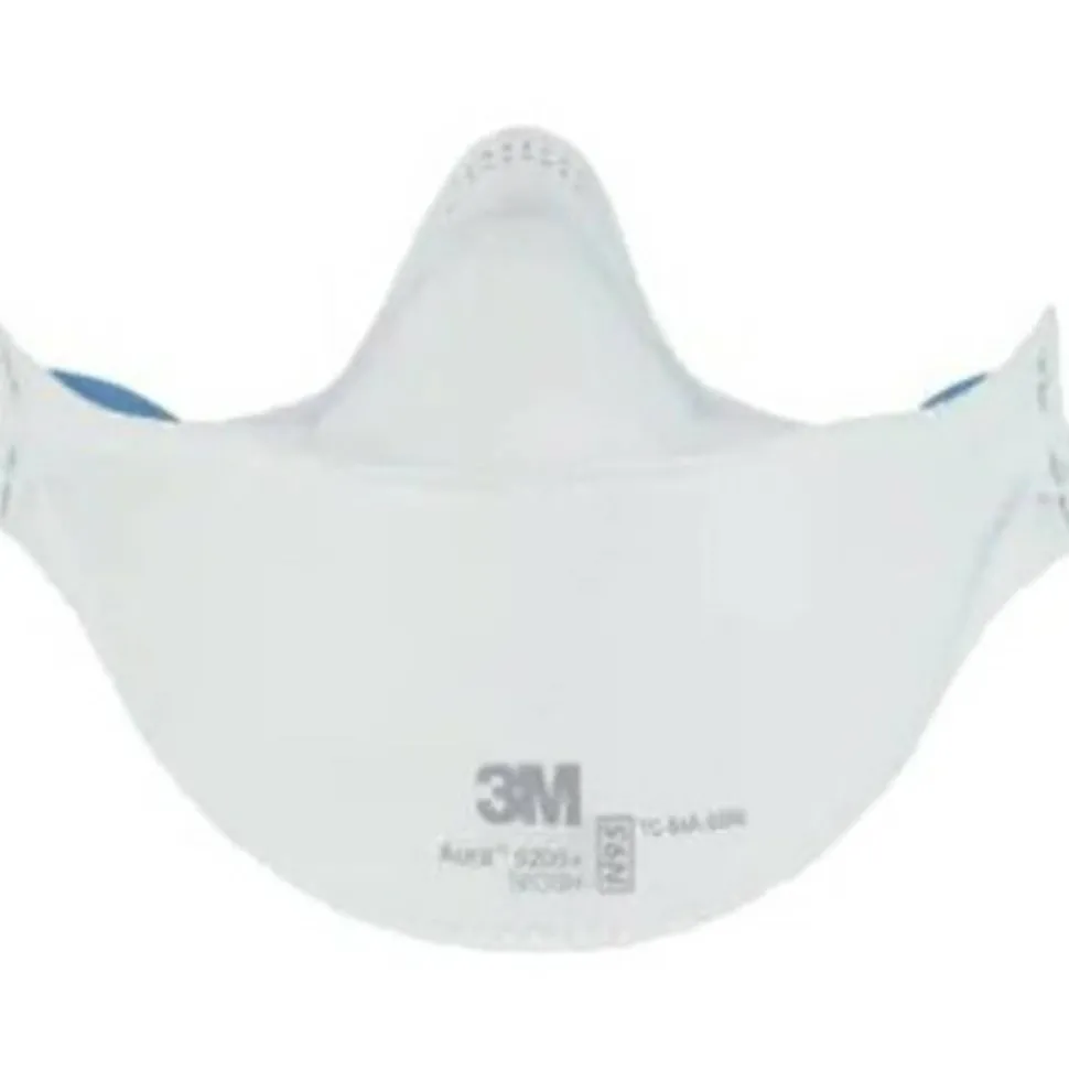 3M Aura N95 Particulate Respirators, 9205+, White, Pack Of 240 Respirators