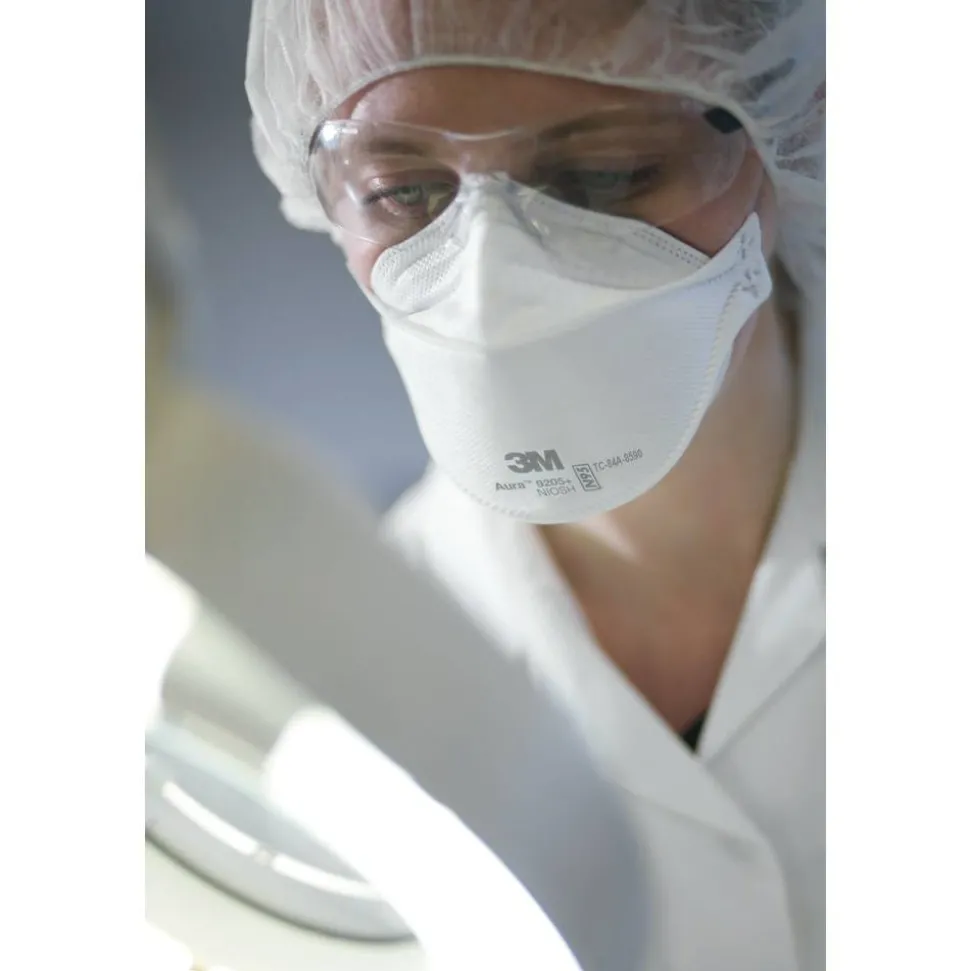 3M Aura N95 Particulate Respirators, 9205+, White, Pack Of 240 Respirators