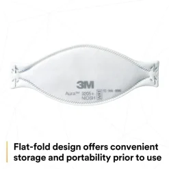 3M Aura N95 Particulate Respirators, 9205+, White, Pack Of 440 Respirators