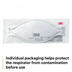 3M Aura N95 Particulate Respirators, 9205+, White, Pack Of 440 Respirators