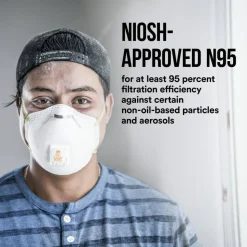 3M Cool Flow Paint Sanding Valved Respirator N95, 8511P10-DC-PS, Pack of 10