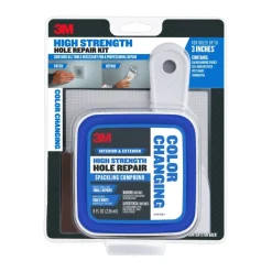3M High Strength Hole Repair Kit, 1 Kit, Heavy Duty, Waterproof, Blue-to-White Color Changing Spackling Compound, Wall Filler