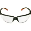 3M Privo Unisex Protective Eyewear - Size Standard - Ultraviolet Protection - Orange - Clear Lens - Black Frame - 122610000020