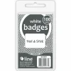 Maco Name Badges, Plain White, Pack Of 100