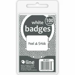 Maco Name Badges, Plain White, Pack Of 100